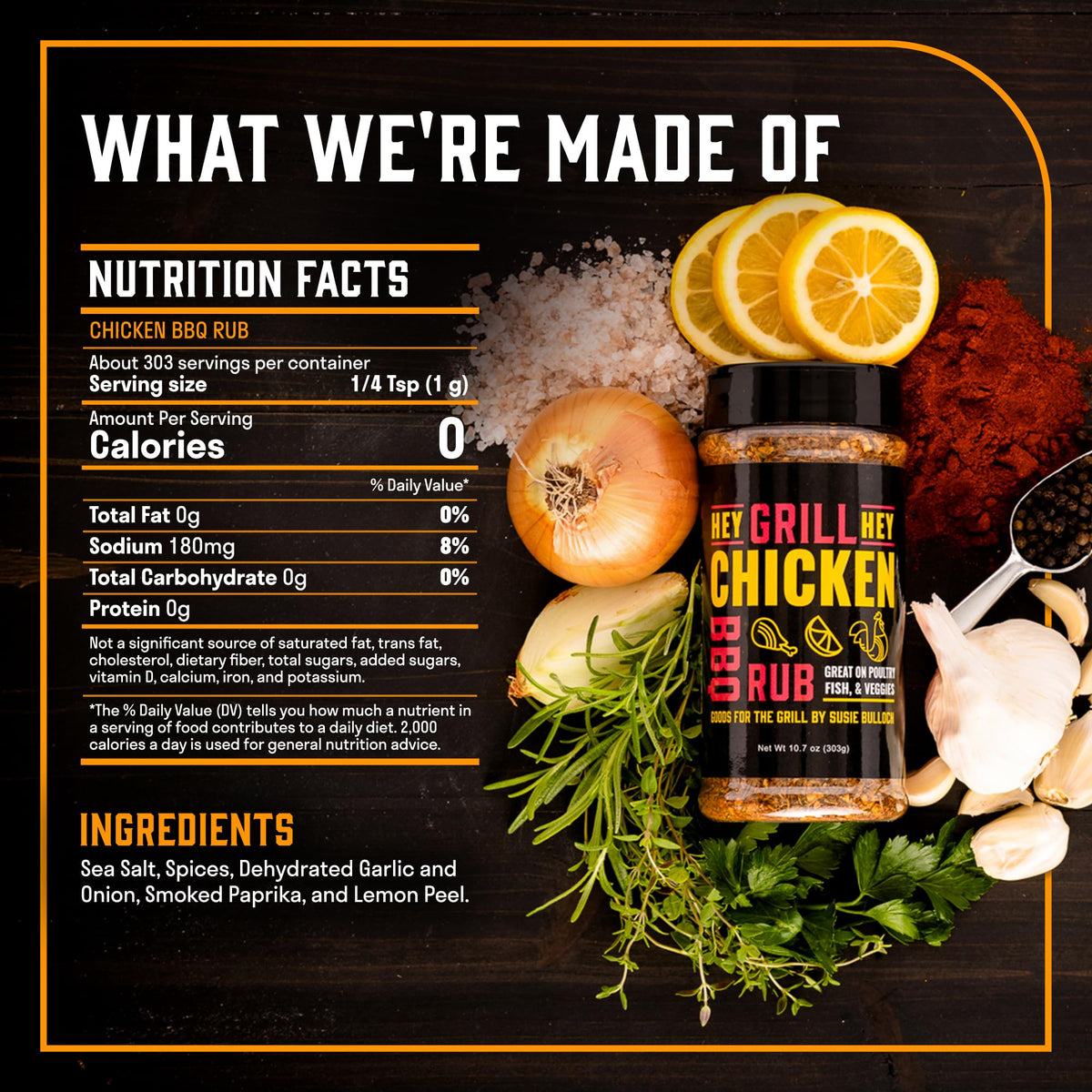 Hey Grill Hey Chicken Rub on wings ready for bold, tangy grilling