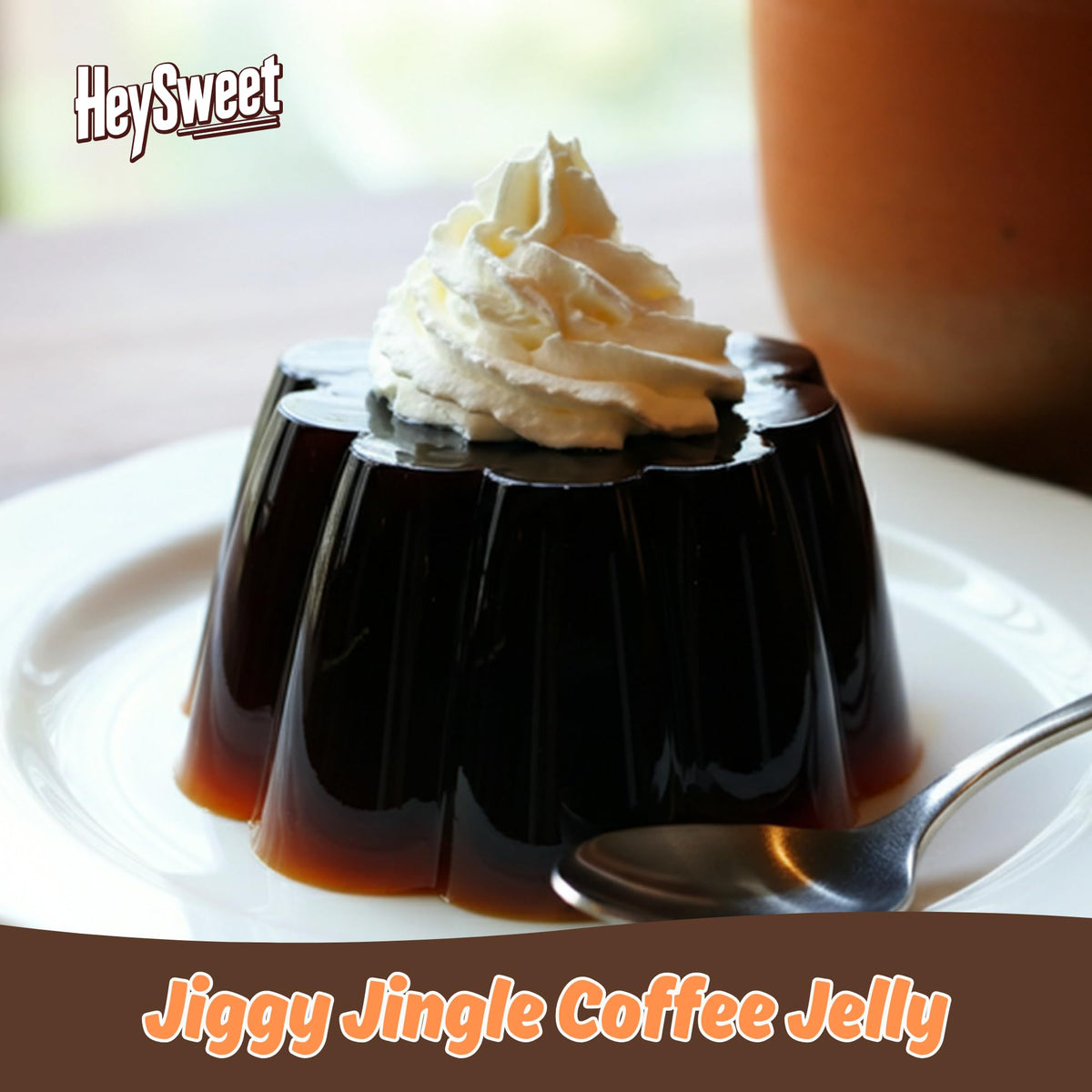 HeySweet Coffee Jelly natural brown sugar color evokes caramel notes