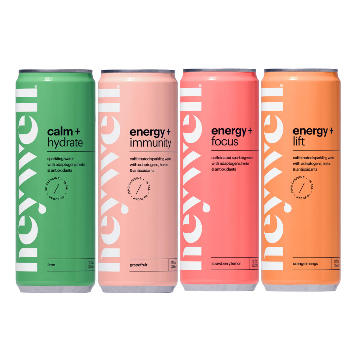 Heywell adaptogenic water grapefruit bottle — sparkling focus and hydration.