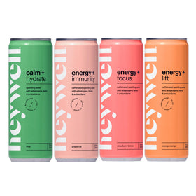 Heywell adaptogenic water grapefruit bottle — sparkling focus and hydration.