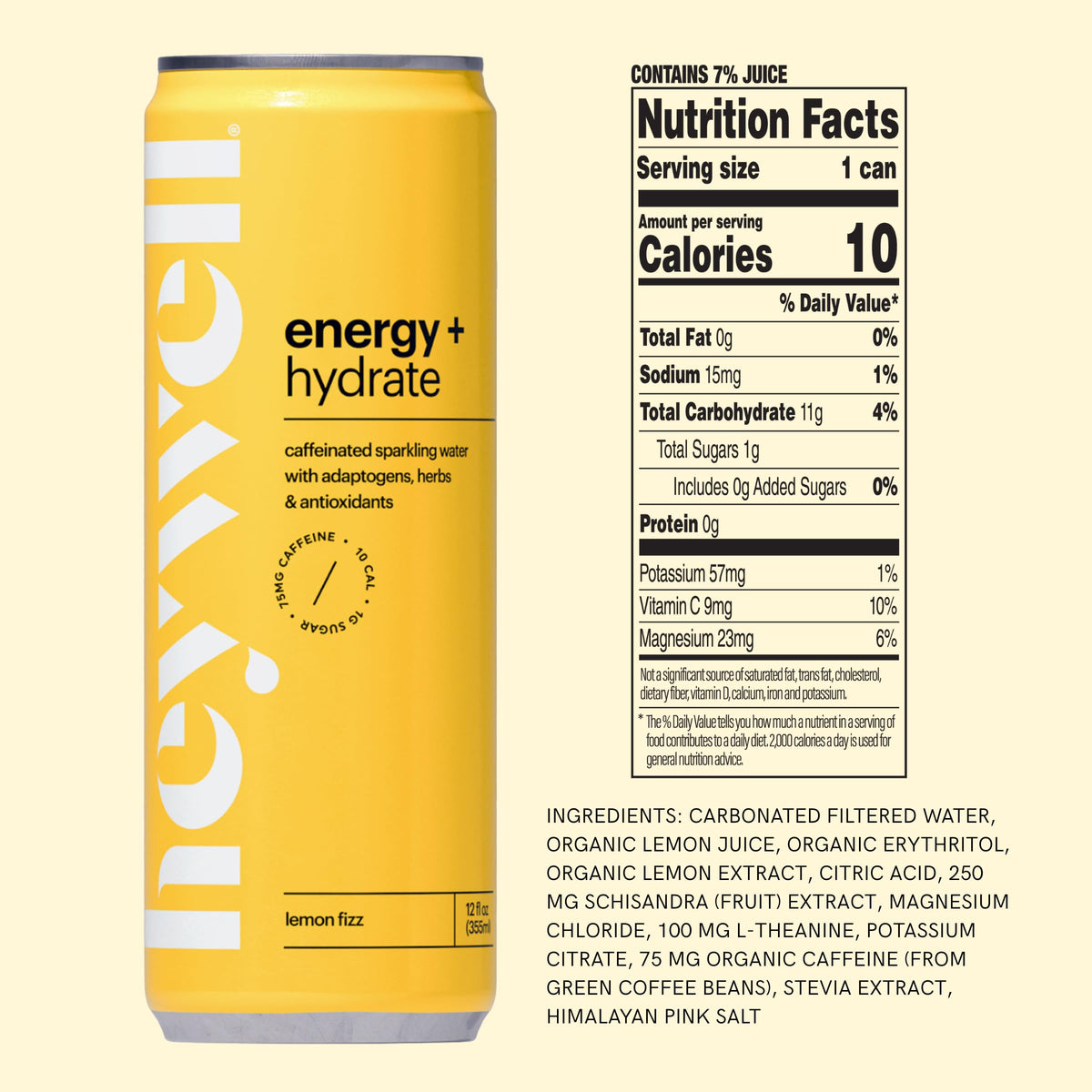 Close-up of lemon fizz glass highlighting refreshing taste and mood support