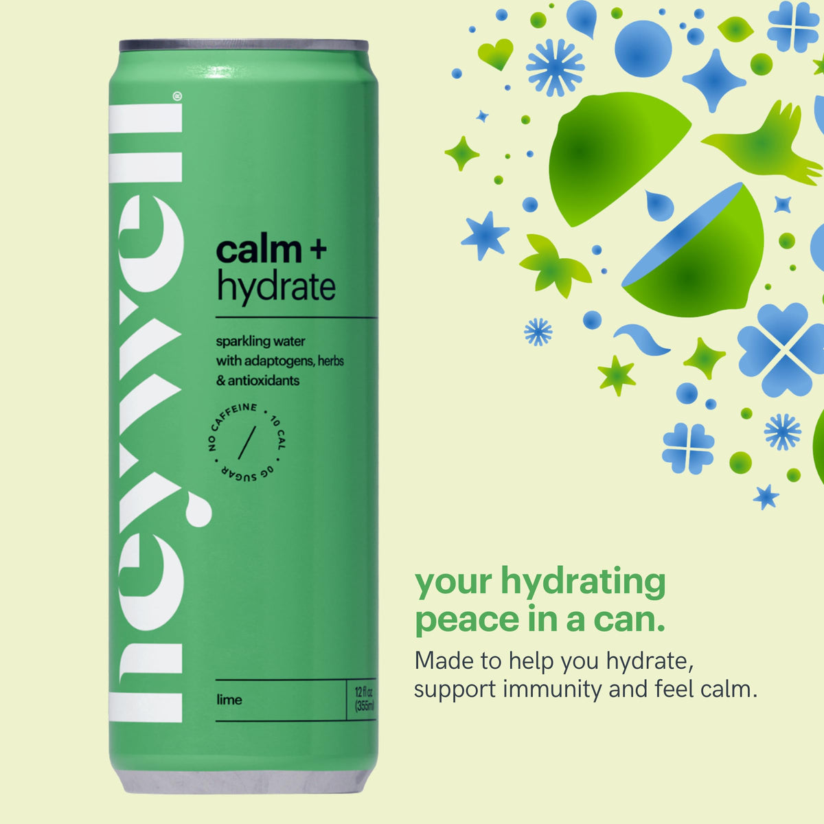Chilled Heywell can on ice showing a ready-to-drink daily boost