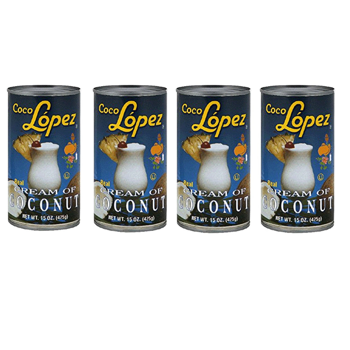 Heywood Cream of Coconut Coco Lopez – set of 4 cans for tropical drinks and desserts