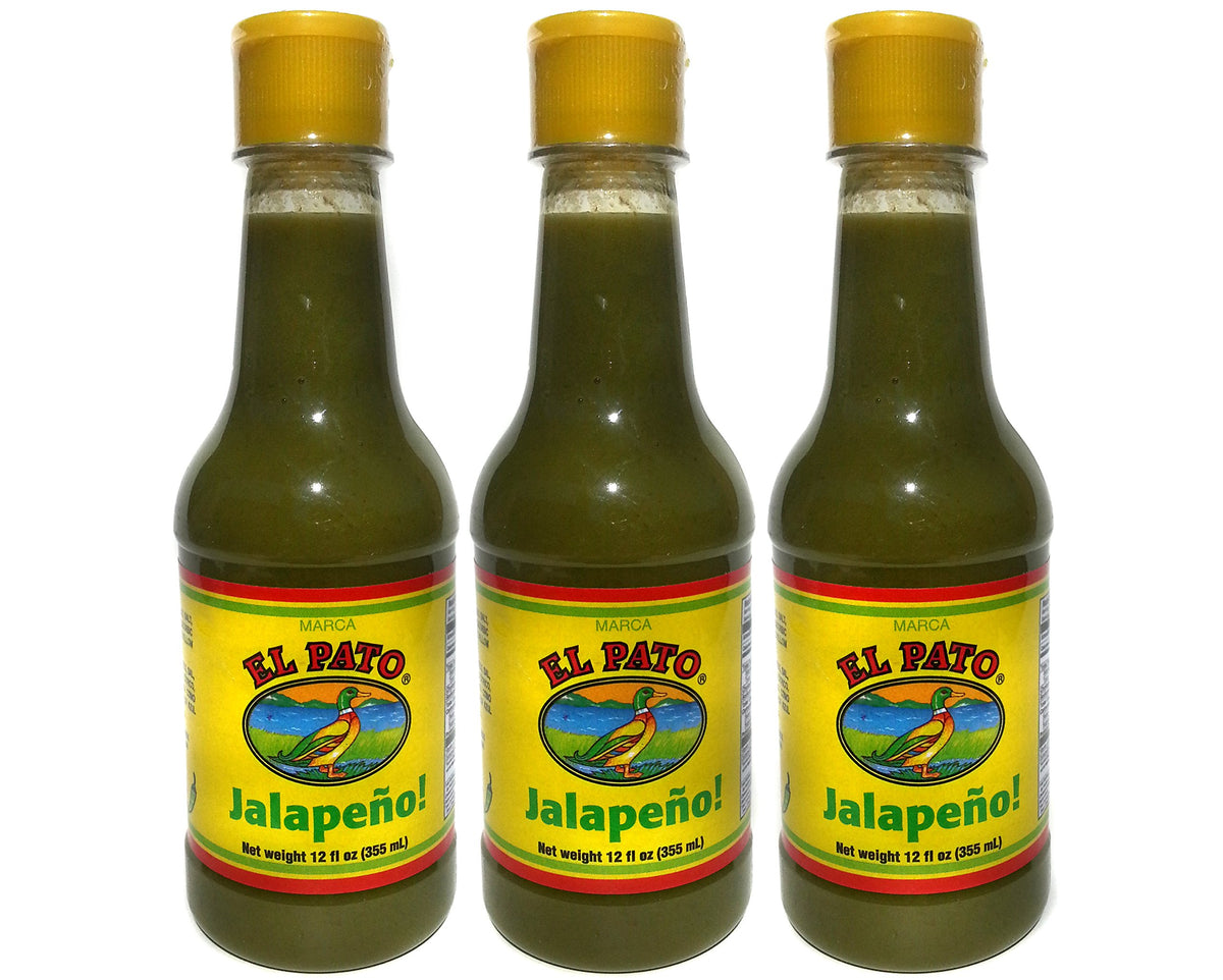 Heywood El Pato Green Jalapeno Hot Sauce bottle, bold flavor for meals