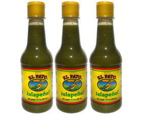 Heywood El Pato Green Jalapeno Hot Sauce bottle, bold flavor for meals