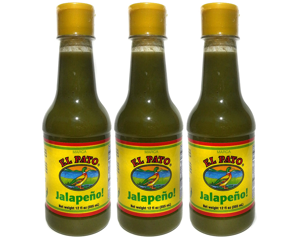 Heywood El Pato Green Jalapeno Hot Sauce bottle, bold flavor for meals