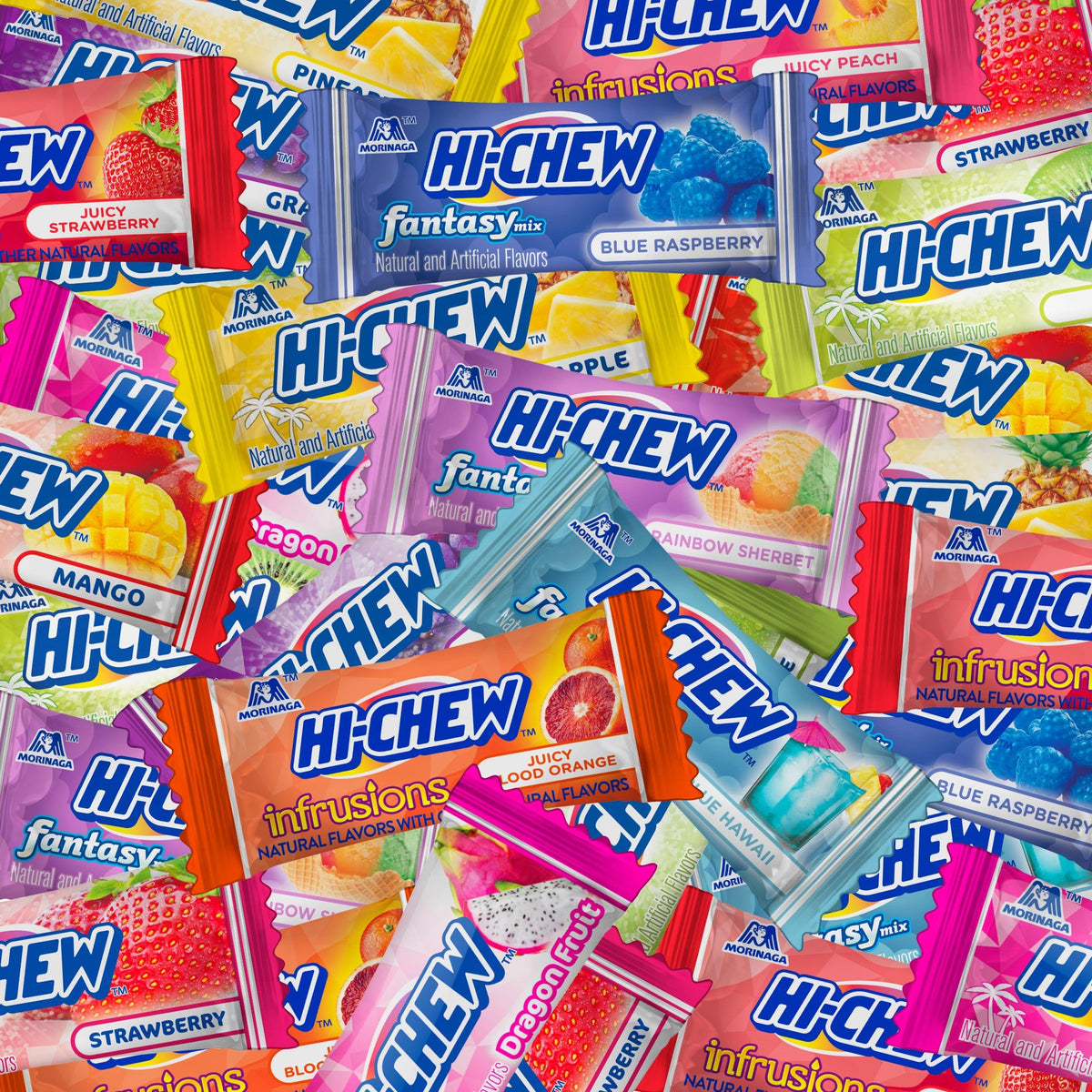 HI-CHEW bulk candy with 13 flavors to explore at home.