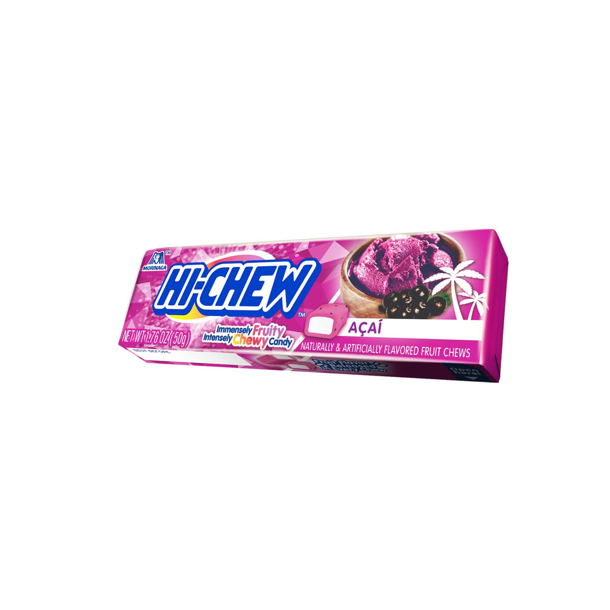 HI-CHEW Acai Sticks acai flavor detail and color