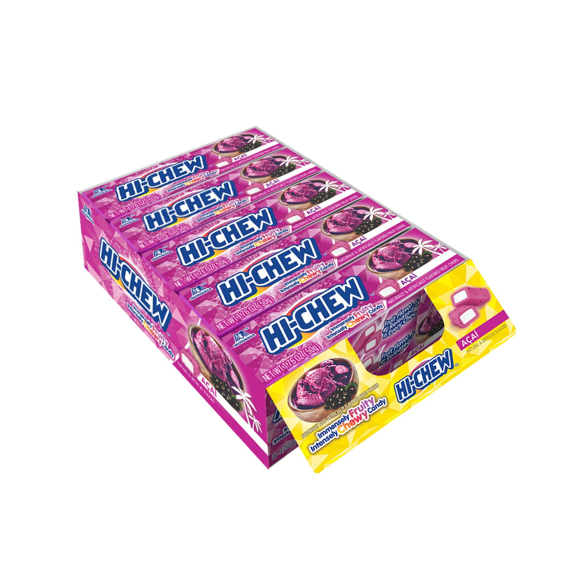 HI-CHEW Acai Sticks pack front view for portable snacking