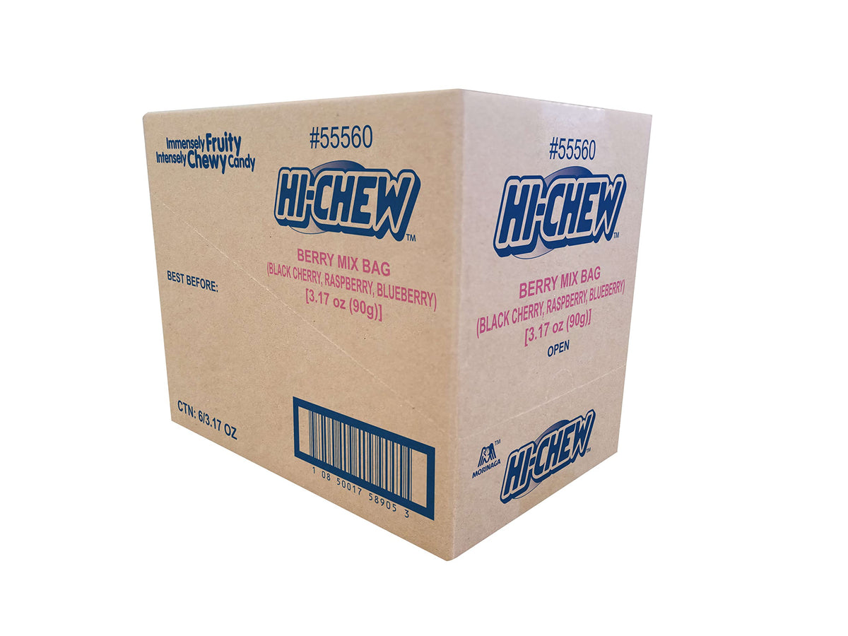 HI-CHEW Berry Mix individually wrapped candies for on-the-go snacking.