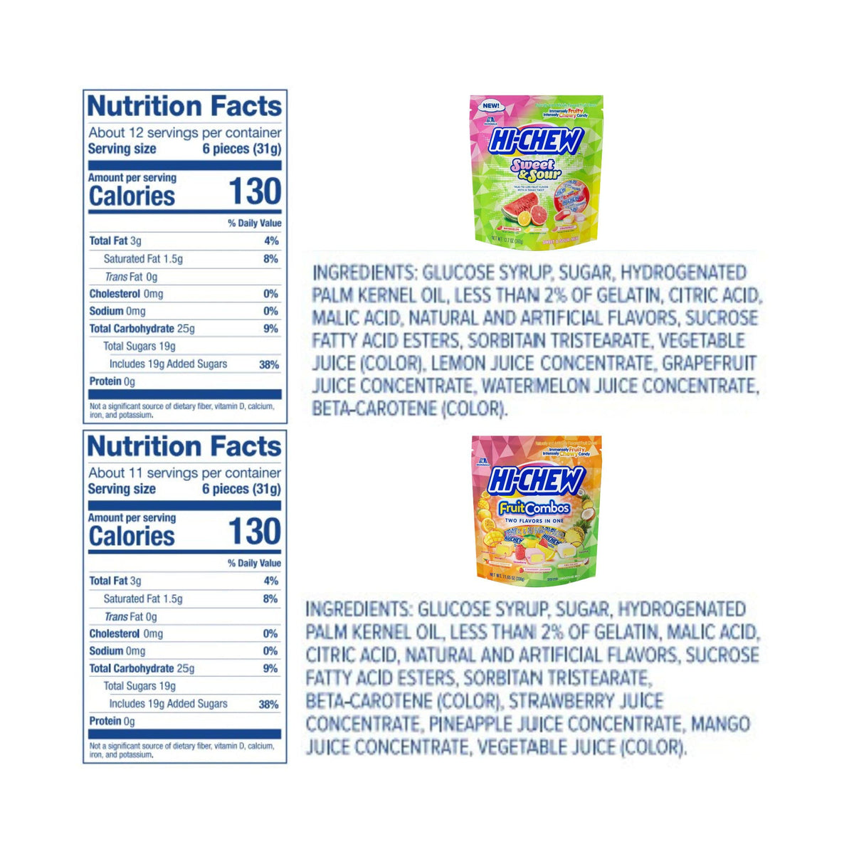 HI-CHEW bulk four-stand-up-pouch pack, great for sharing or stocking up