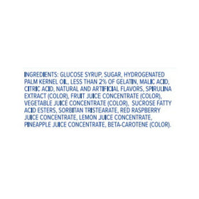 HI-CHEW Fantasy Mix gluten-free ingredients label on the package.