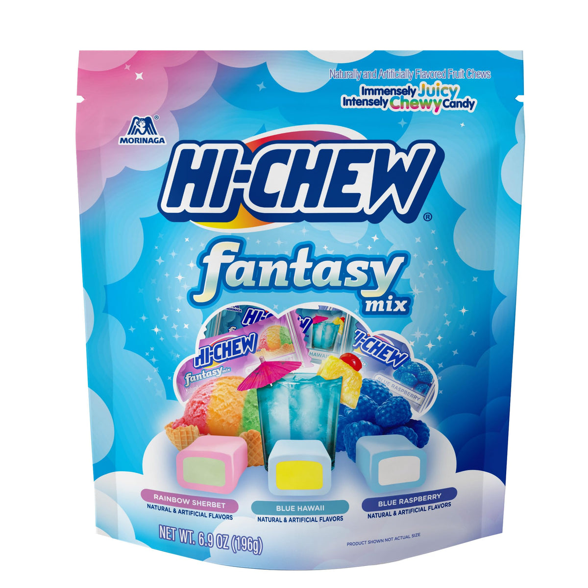 Individually wrapped HI-CHEW Fantasy Mix candies for easy sharing
