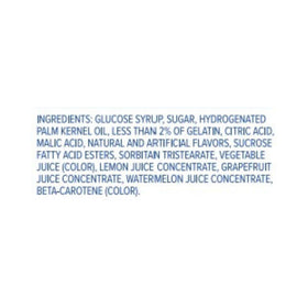 HI-CHEW gluten-free ingredients with artificial fruit flavors and no colors