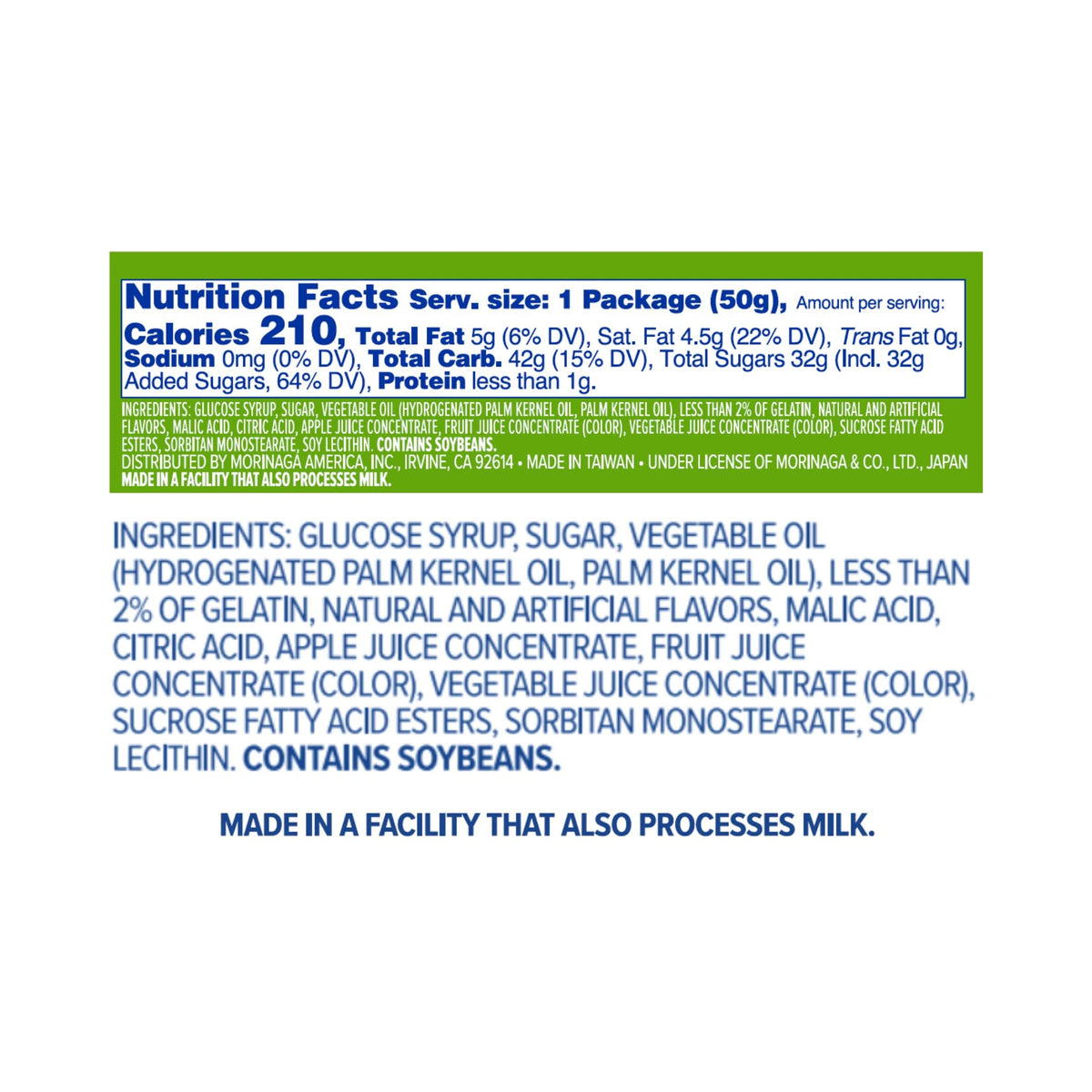 Glossy double-layer candy design showcasing layered fruity flavor.