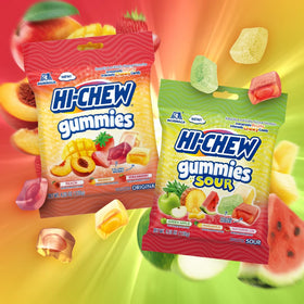 HI-CHEW gluten-free gummies with natural flavors for authentic fruit taste