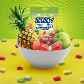 HI-CHEW Gummies pineapple flavor, juicy bursts great for sharing