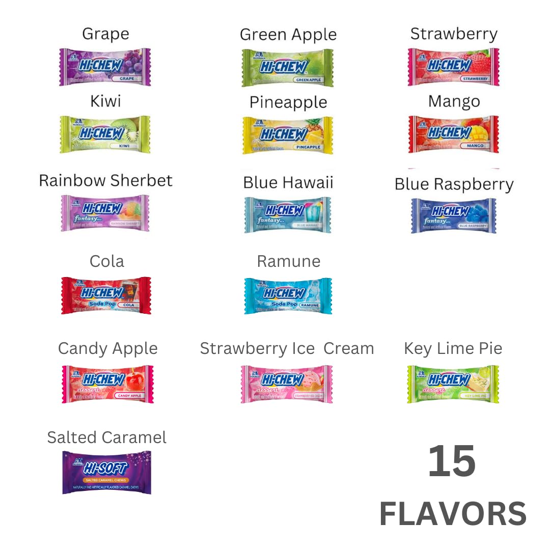 HI-CHEW individually wrapped candies for easy sharing.