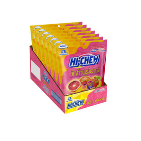 HI-CHEW Infrusions blood orange candy in a bright pouch for a zesty treat