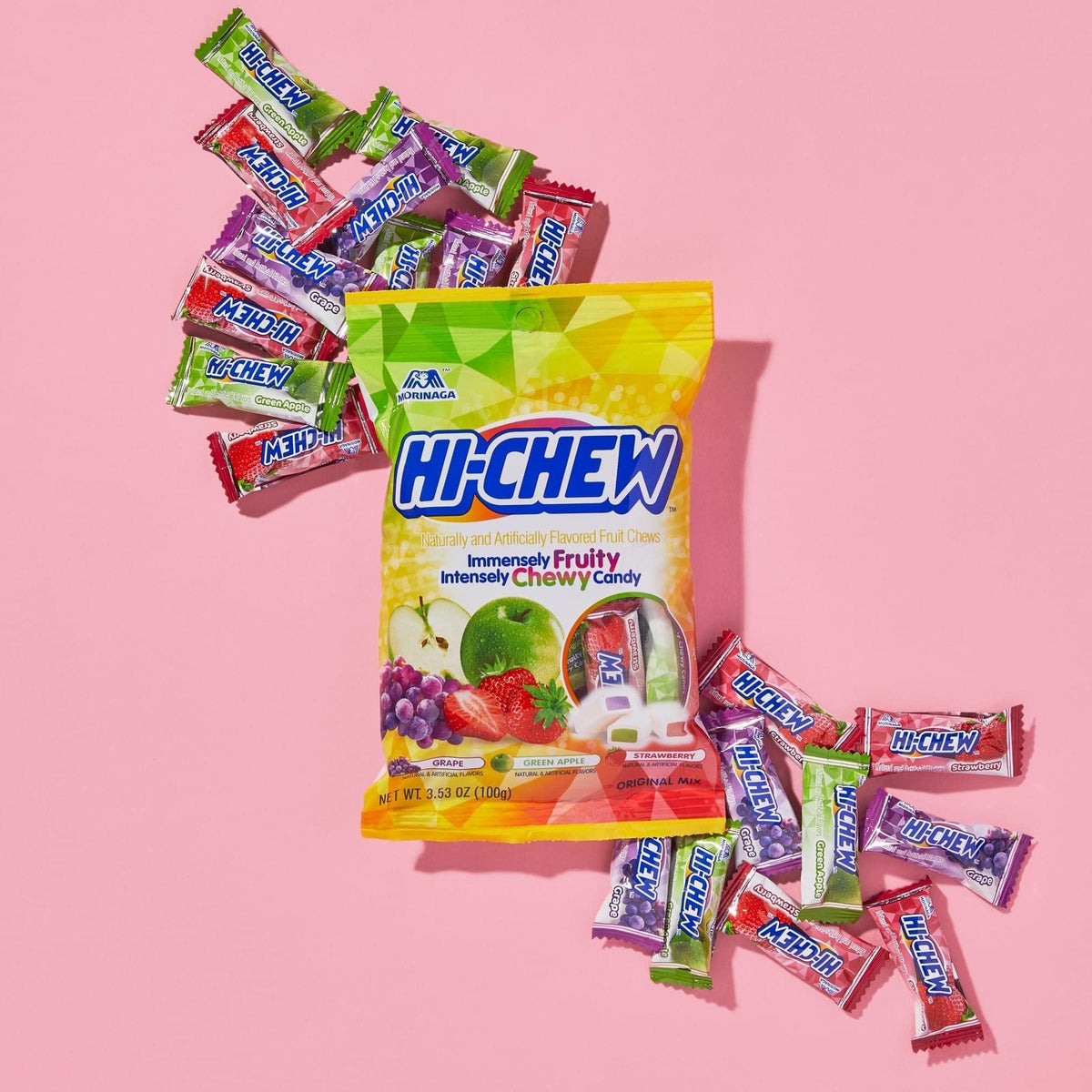 HI-CHEW Original Mix sharing snack scene, great on-the-go treat.