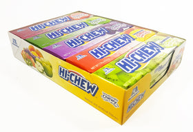 Hi-Chew sticks variety pack cover shows 5 flavors for on-the-go snacking and sharing