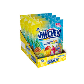 HI-CHEW Tropical Mix Kiwi Pineapple close-up with bright fruity notes.