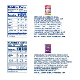 HI-CHEW variety flavors list showing 15 options.