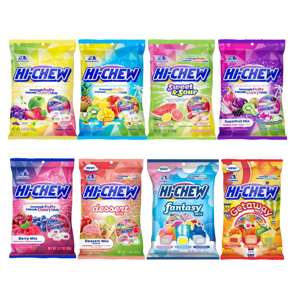 HI-CHEW Variety Mix Pack shows 23 flavors, ideal for sharing.