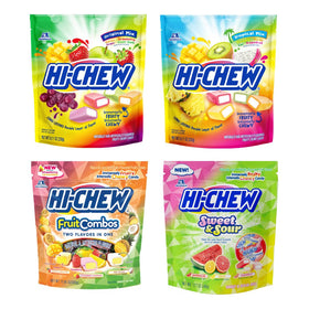 HI-CHEW tropical fruit variety pack with juicy chewy bites for on-the-go snacking