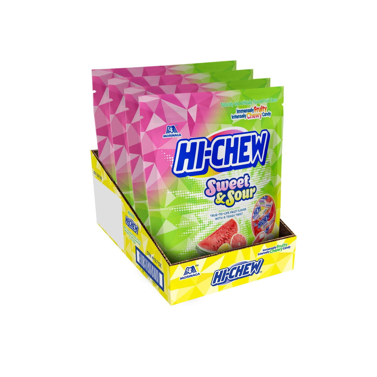 HI-CHEW Watermelon Lemon Grapefruit bulk pack showing fruity assortment for sharing