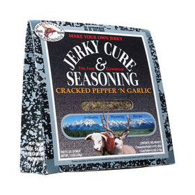 Hi Mountain cracked pepper garlic kit box for easy at home jerky prep