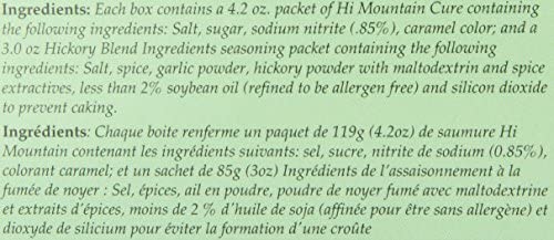 Close-up of Hi Mountain Hickory Blend label