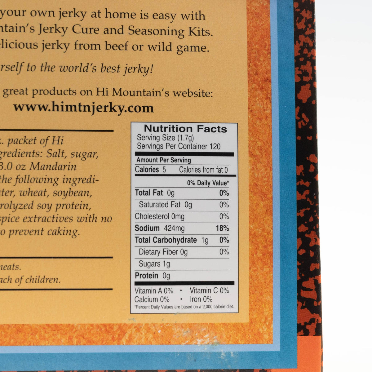 Hi Mountain instruction card detailing simple jerky making steps