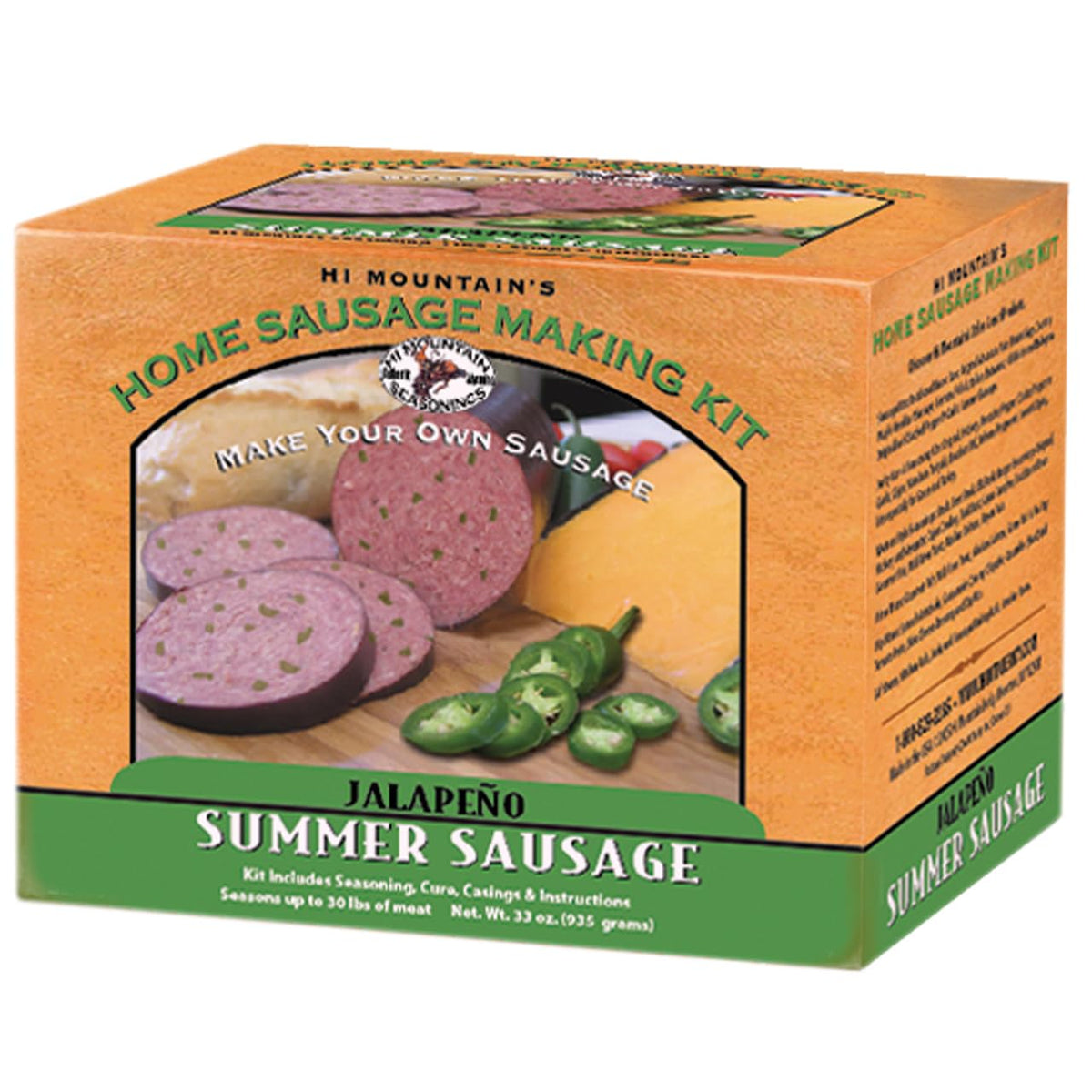Hi Mountain Jalapeno Sausage Kit contents ready for home sausage making