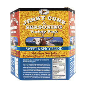 Hi Mountain cure packet helps preserve texture and consistency in jerky.