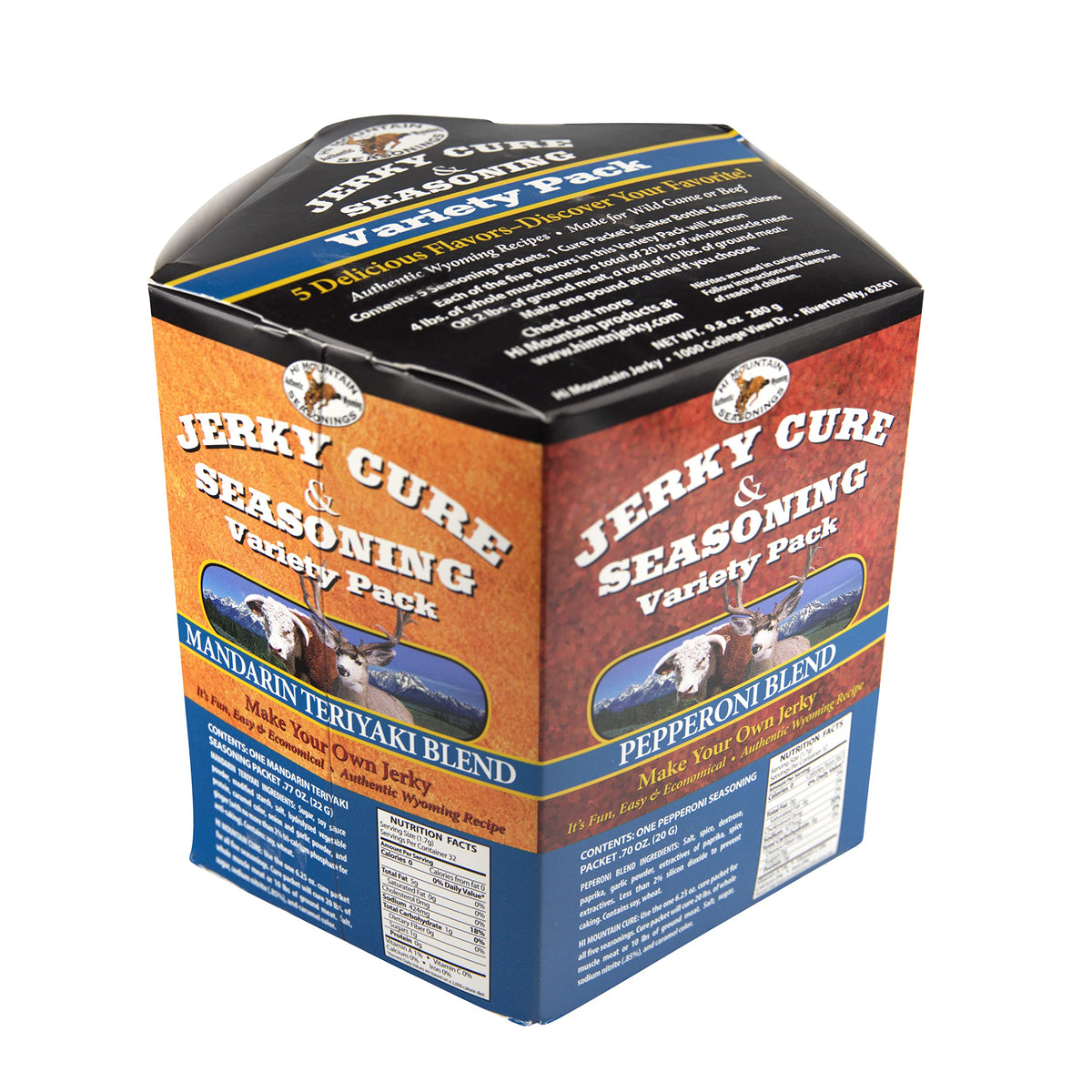 Hi Mountain Mandarin Teriyaki seasoning packet for bold, homemade jerky.