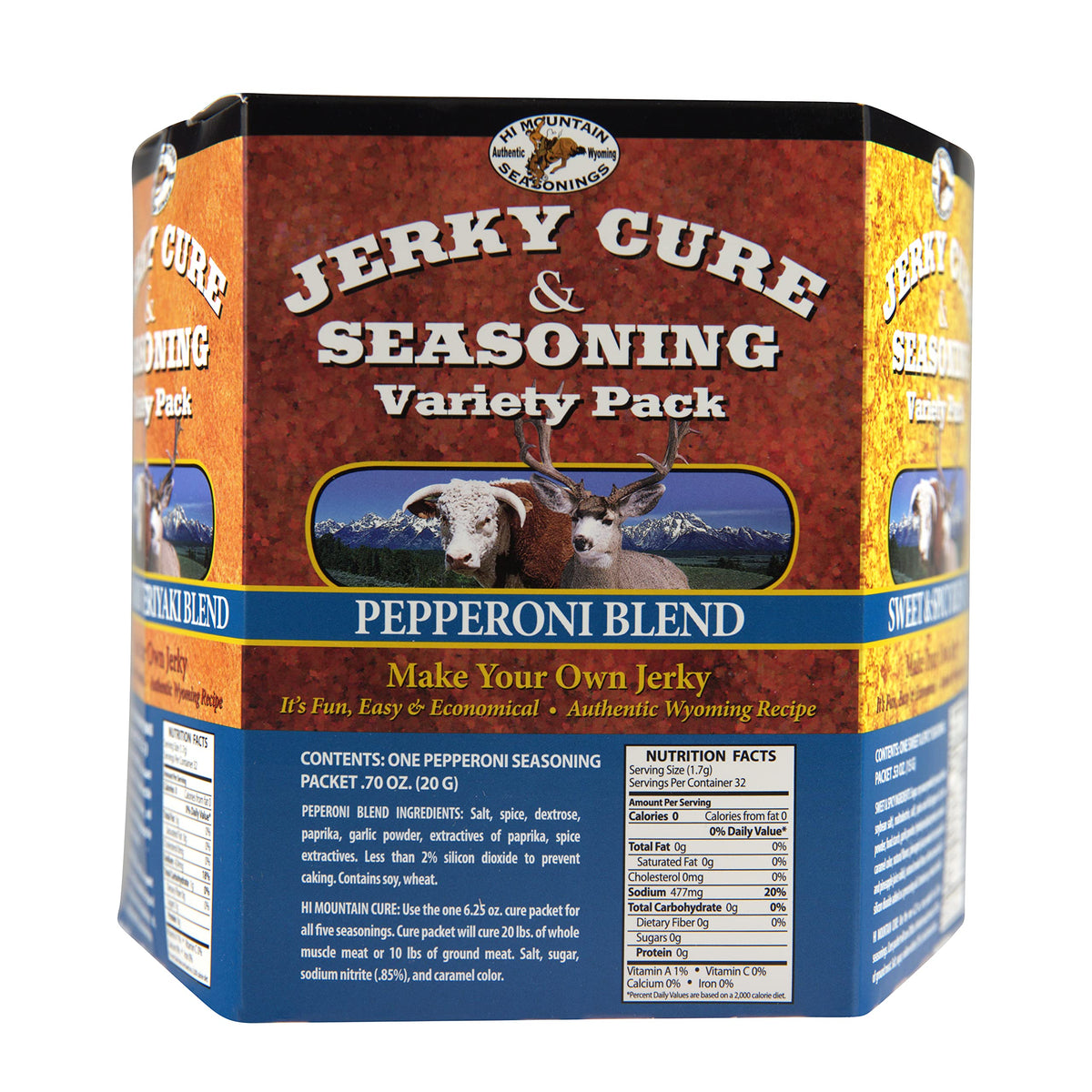 Hi Mountain Pepper seasoning packet provides classic peppery kick to jerky.
