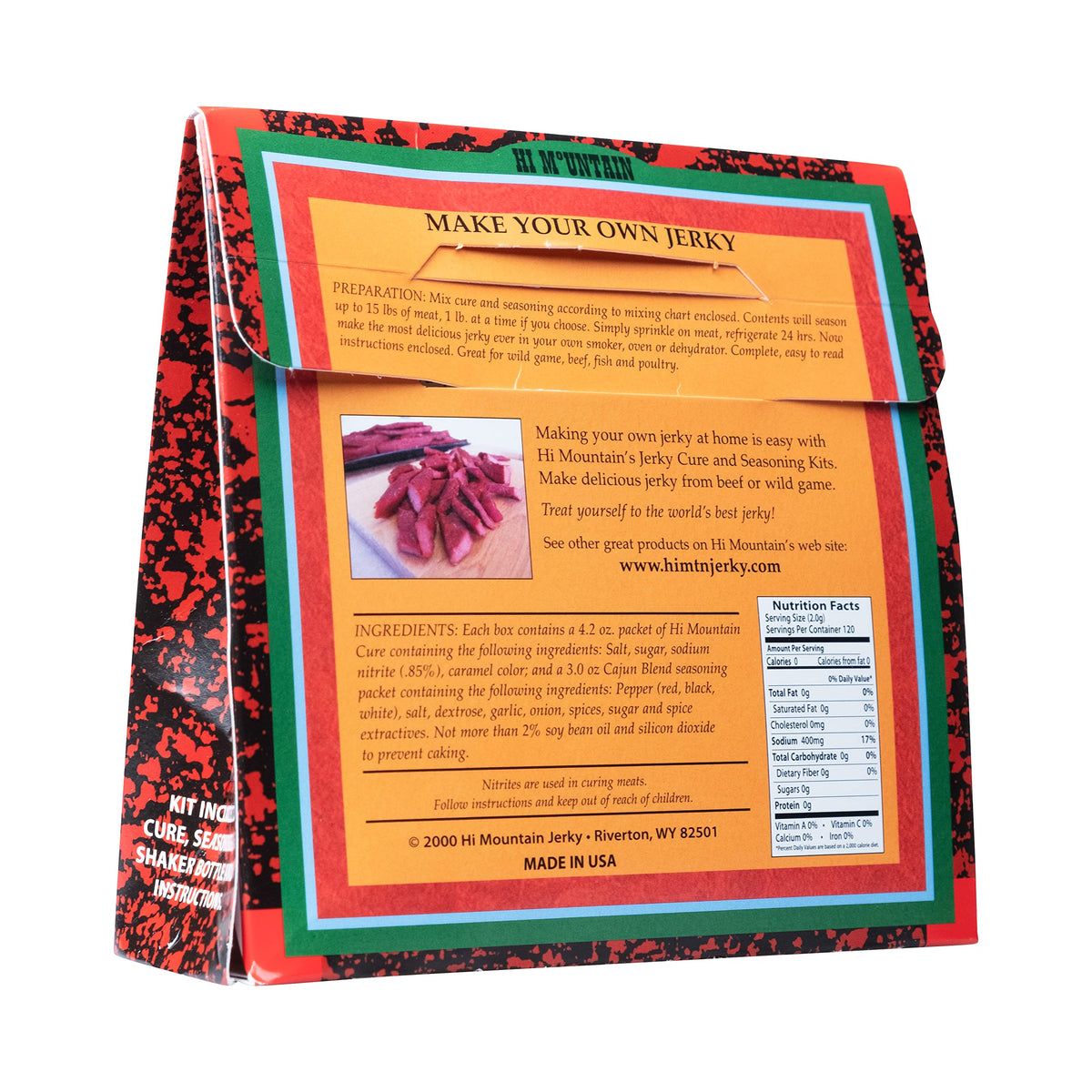 Hi Mountain Jerky Seasoning Shaker Bottle for easy, even coating.
