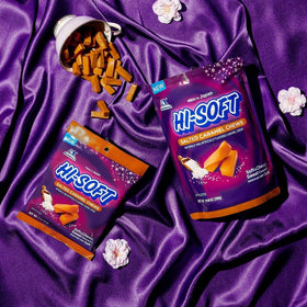 HI-SOFT Salted Caramel Chews gift-ready pack arranged for entertaining guests.