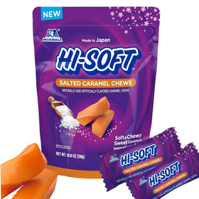 HI-SOFT salted caramel chews in six bags, perfect for sharing.