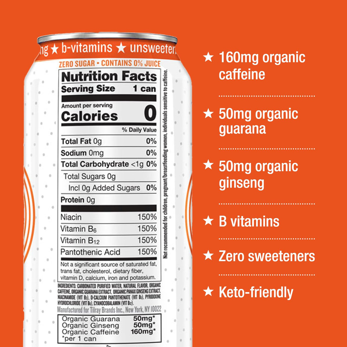 Hiball Blood Orange is poured into a glass for on-the-go energy.