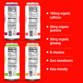 Hiball Energy peach can with natural flavor lift