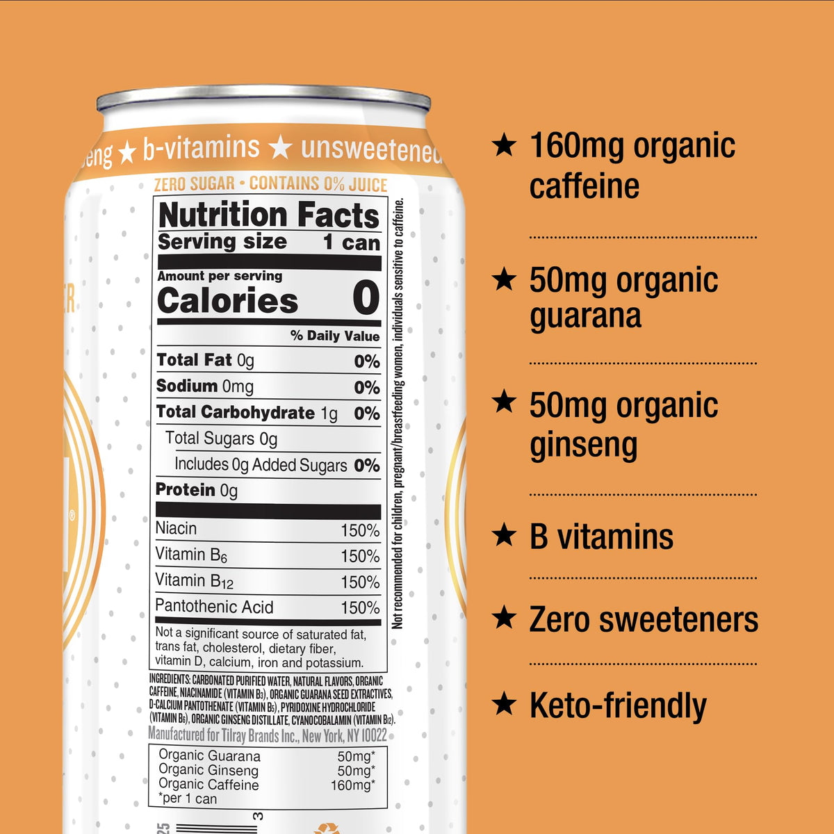 Person holding Hiball Peach can for on-the-go energy.