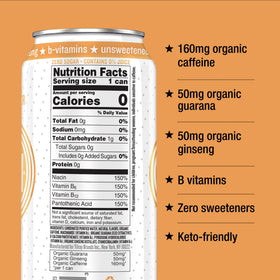 Person holding Hiball Peach can for on-the-go energy.