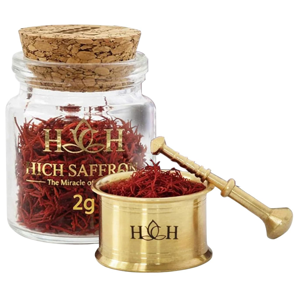 HICH SAFFRON Super Negin threads close-up show vibrant color and premium quality.
