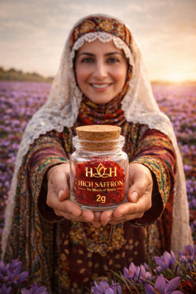 HICH SAFFRON farm-to-jar process reflects careful sourcing and processing.