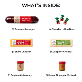 Hickory Farms cheddar blend slices with rich texture for snacking