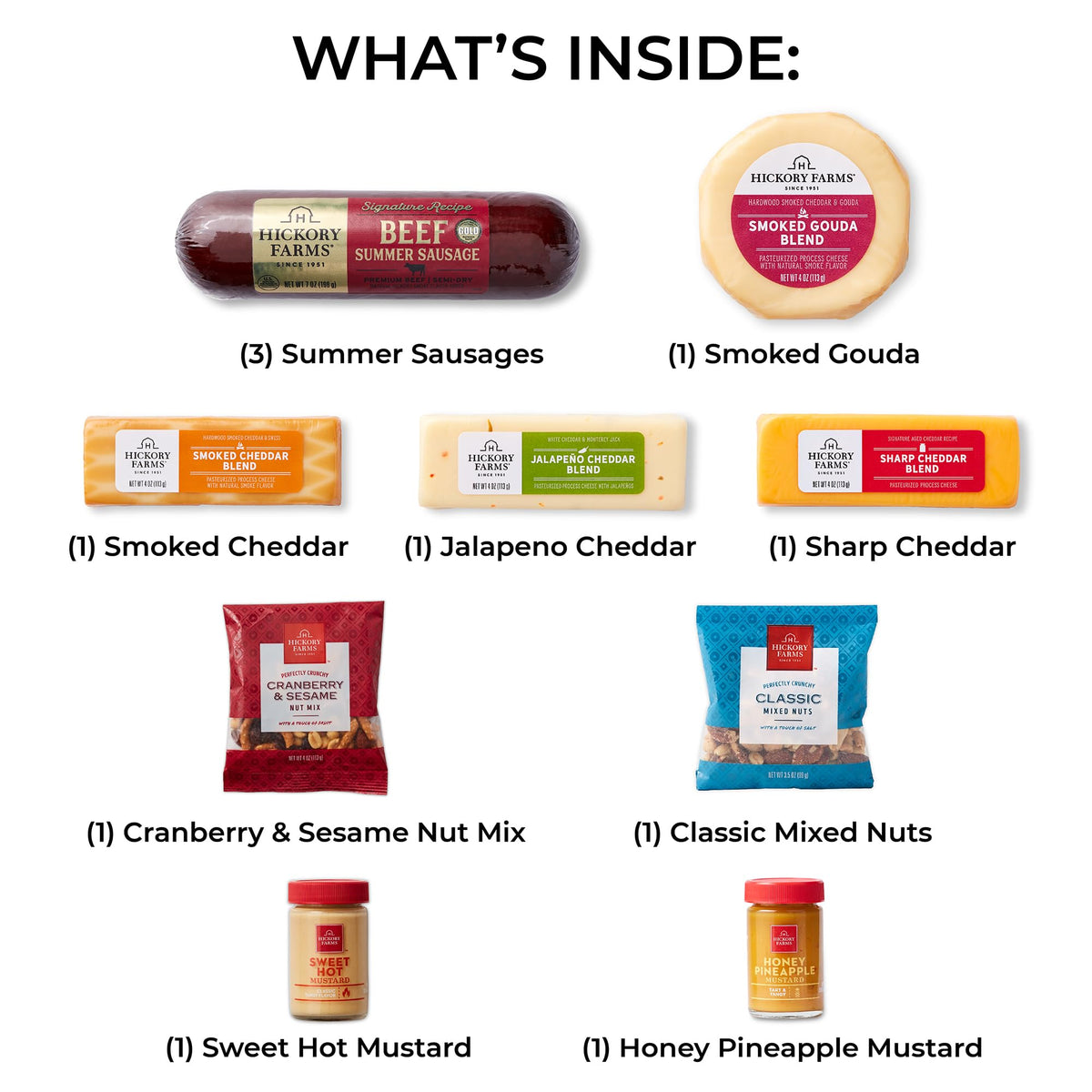 Hickory Farms Jalapeño Cheddar Blend slices add a spicy bite for tasting.