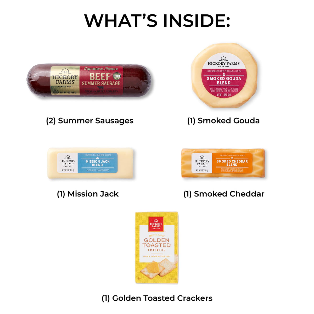 Hickory Farms Mission Jack Blend cheese melts well on crackers.