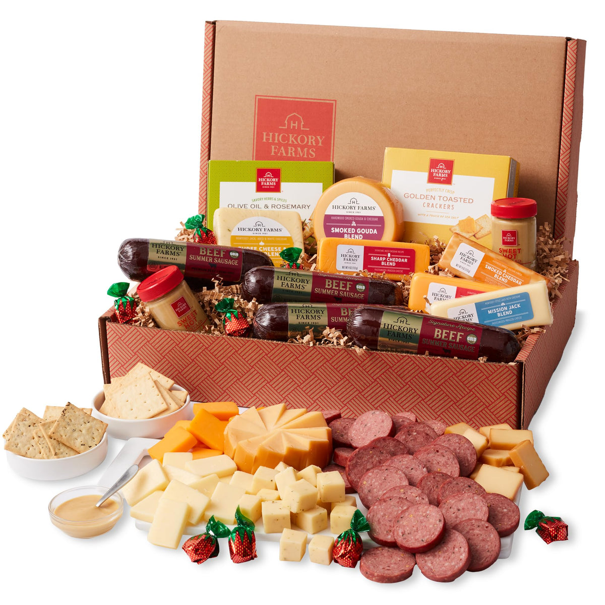 Hickory Farms sharp cheddar blend 4oz block for cheese boards